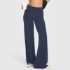 Wide Leg Pants-Navy Blue