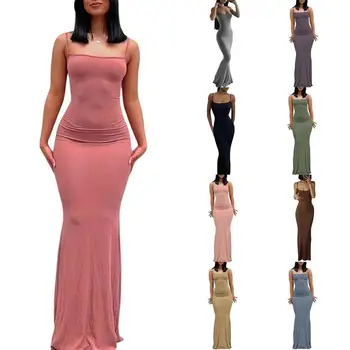 2023 Independent Station Will Sell European and American Women's Clothing in Summer New V-neck Short-sleeve Temperament Dresses