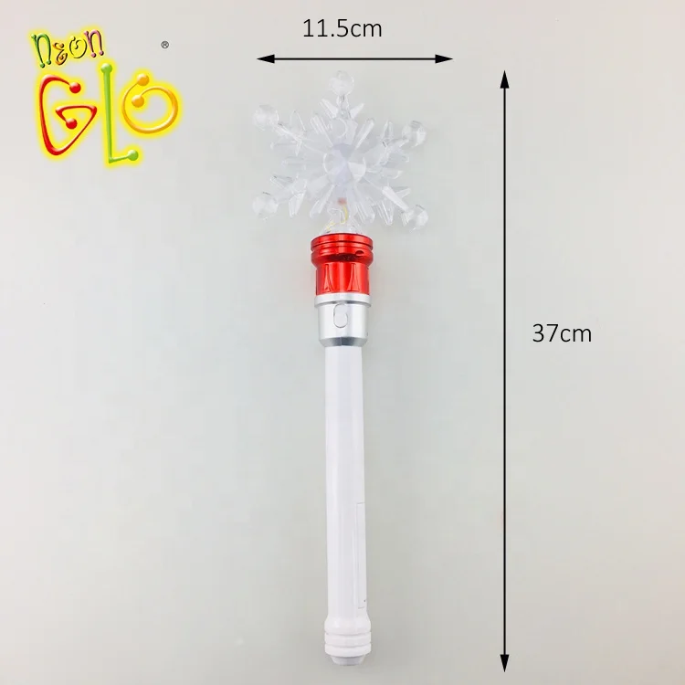 Customized LED Magic Snowflake Light Wand for Girls PS Plastic Spinning Flashing for Parties Christmas Easter & Graduation