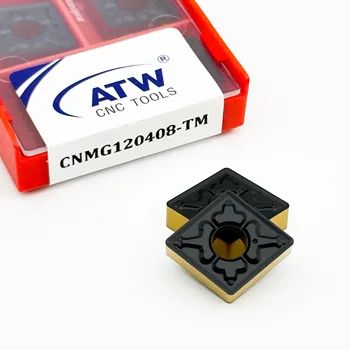 ATW Carbide Inserts Double Color Coated CVD CNMG120408/04/12-TM CNC Turning Tool Lathe Cutter Tools Turning Inserts