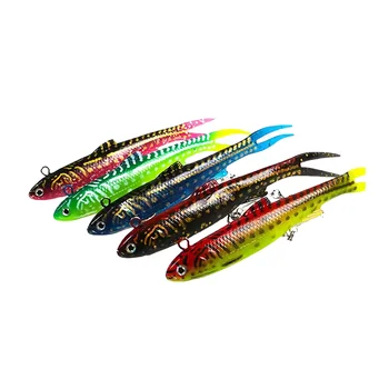 14cm 26g Lead Jig Soft Fish Lure with Spinner Blade & Treble Hook, Artificial Bait for Topmouth Culter Bass Channel Catfish – Soft Lure – view 4