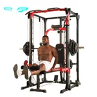 Hot Selling Home Gym Equipment Multi-function Rack Smith Machine Power Cage For Body Building
