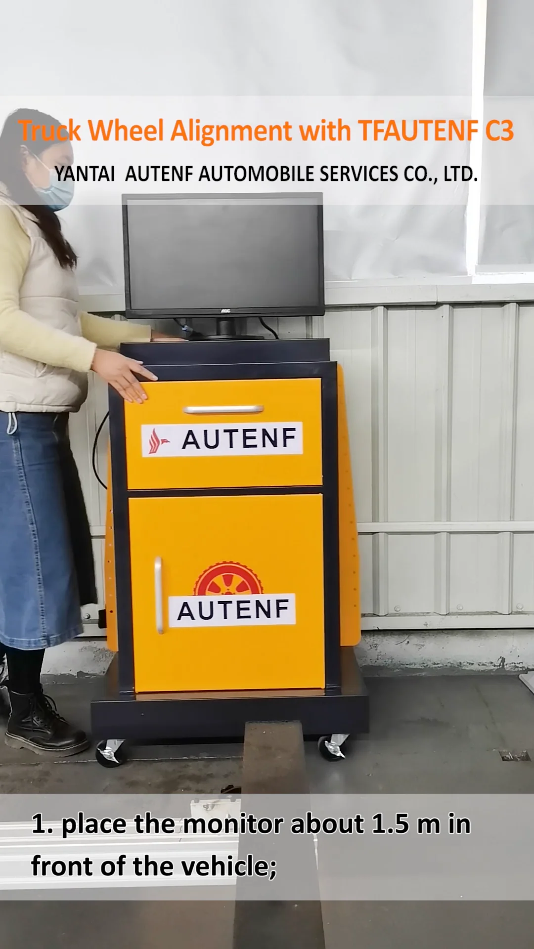 Tfautenf Heavy Duty Truck Wheel Alignment Machine / Bus Wheel Balancing