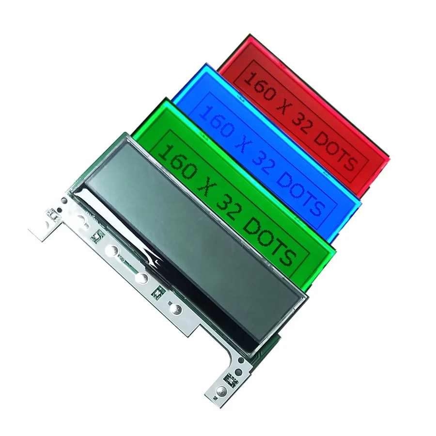 16032 LCD Module RGB LED Backlight Radio Screen Car Display Tachograph LCD 160x32 Dot Matrix LCM Graphic LCD Display
