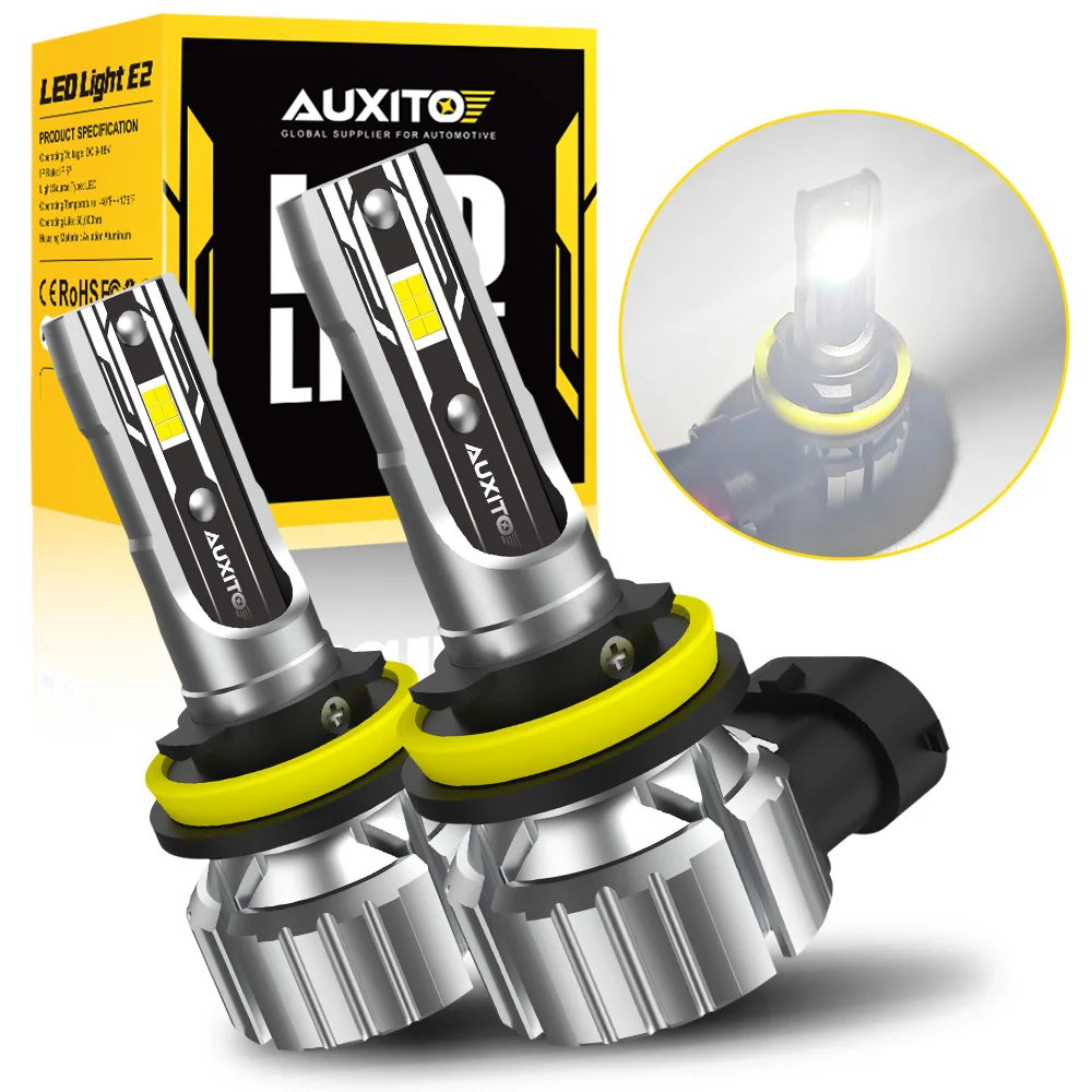 AUXITO LED Fog Light H8 Bulb H16 H11 Fog Light Bulb White 6500K High Power Lamps - Foto 9
