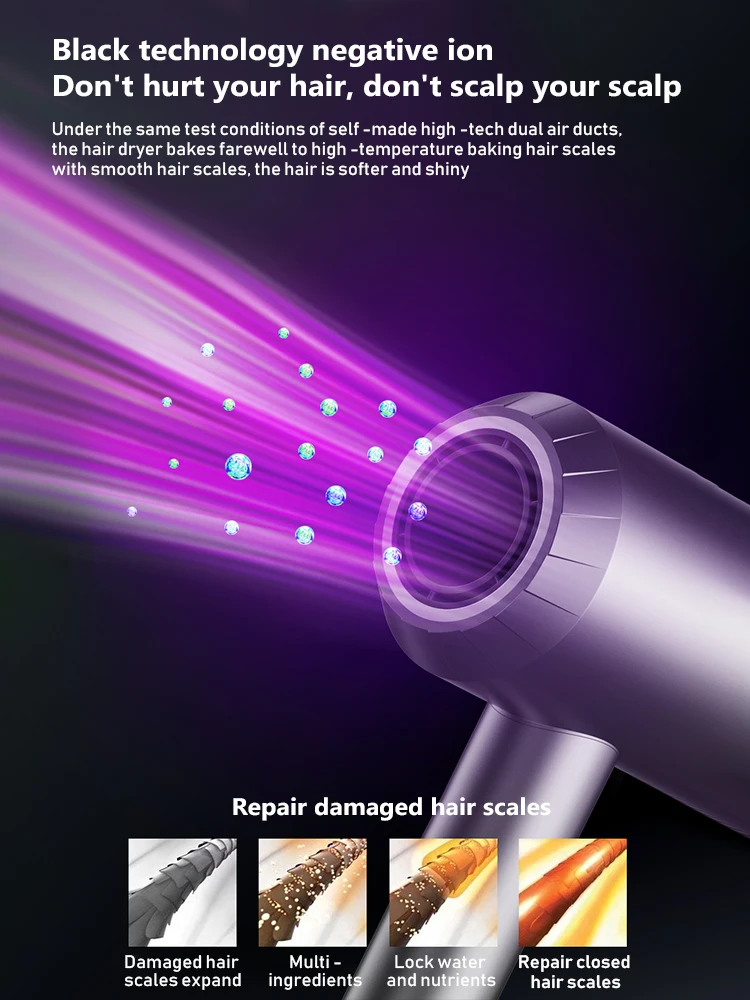 High Speed Hair Dryer Haardroger Mini Hairdryer Air Household