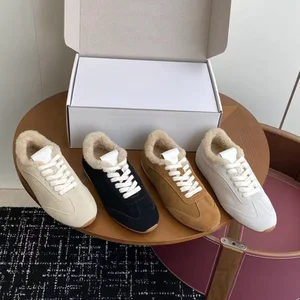 Wholesale Famous Brand Designer Shoes Fashionable Sports Casual Series Luxurious High Quality Winter Fluff ALOS Genuine Leather