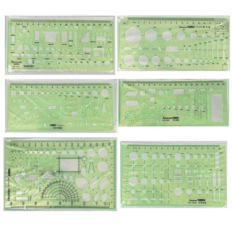 29 стиль многофункциональная шаблонная линейка чертеж круг Геометрия математическая архитектурный дизайн интерьера Шаблон Линейка