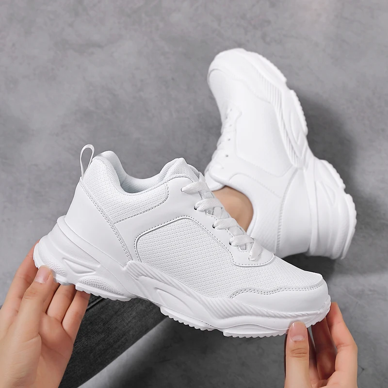 Women's New Leather-Faced Casual Sports Running Shoes| Alibaba.com