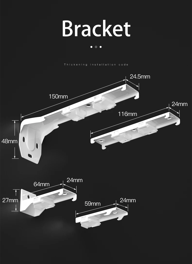 High Quality Heavy Duty Square Thick Aluminum Alloy Curtain Track Rail