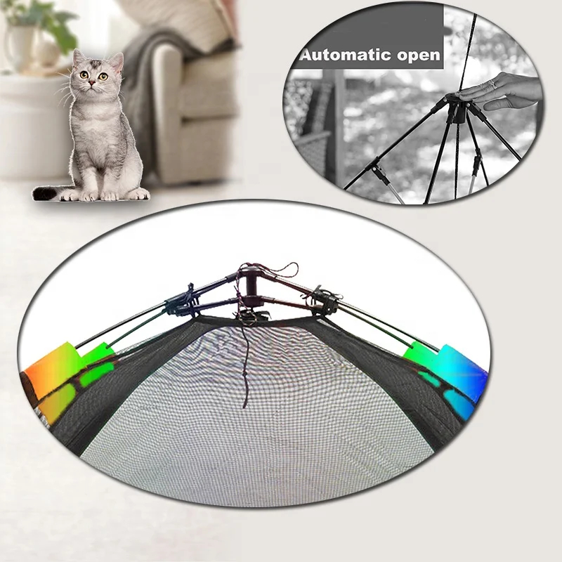 3 in 1 Rainbow One Touch Pet Playpen with Tunnel Playground for Rabbit Cats Ferrets Small Animal Big Cat Enclosures