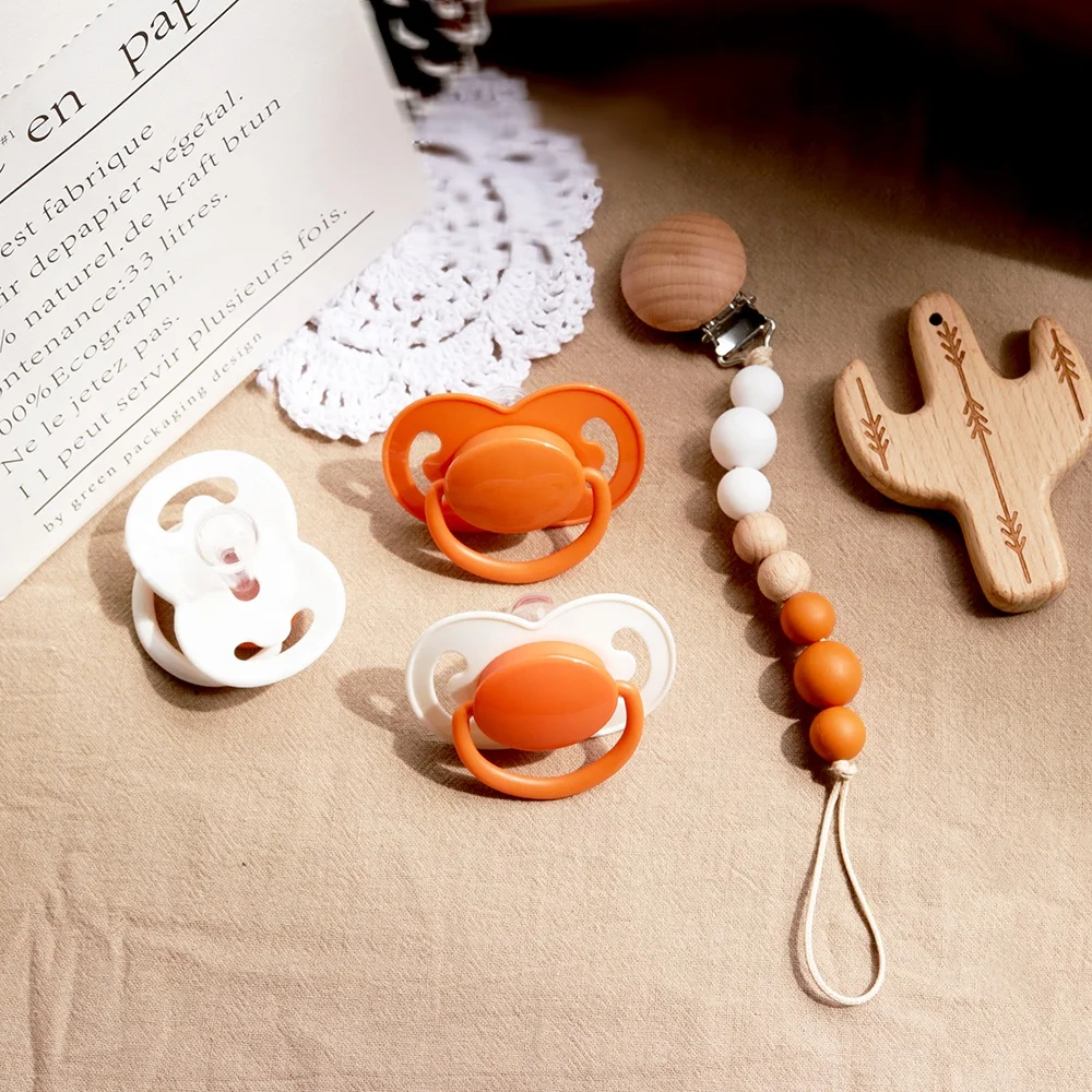 Custom Logo Organic Natural Rubber Pacifier Baby Use Products Pacifier