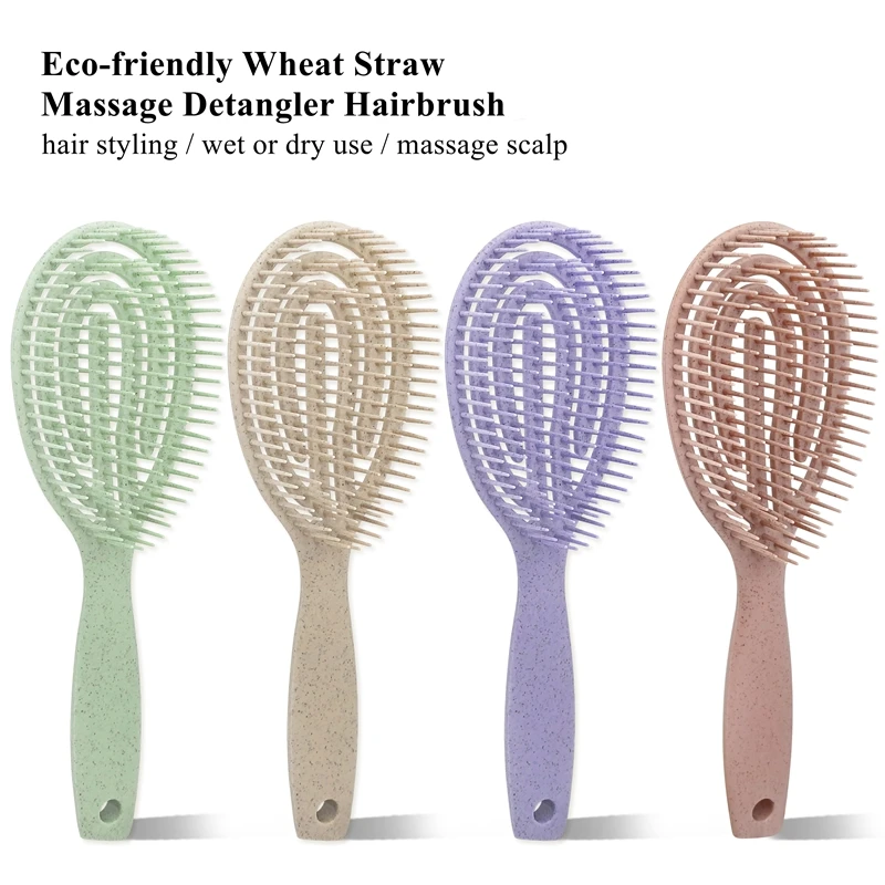 100 Biofriendly Detangler Hair Brush Wheat Straw Detangling Hairbrush