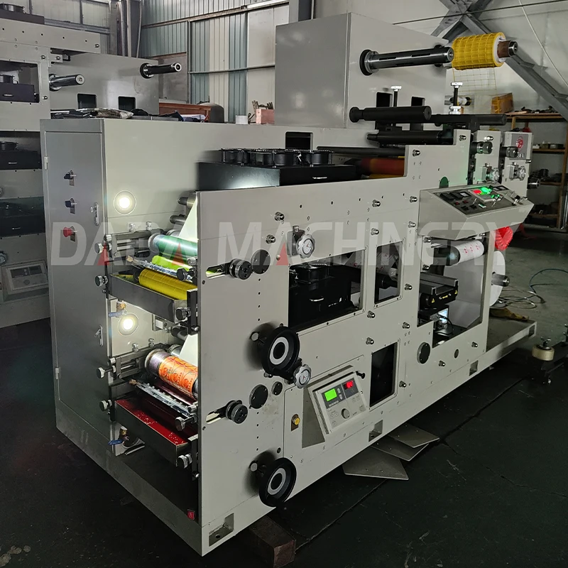 2 Colors Flexo Paper Sticker Label Roll to Roll Printing Machine Rotary Label  Flexographic Printers