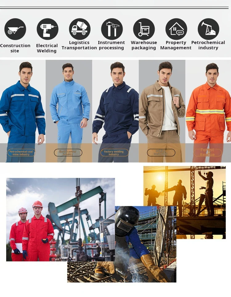 Custom Oil Gas Power Grid Firefighting Workwear Fire Resistant Coverall Reflective Flame Retardant S