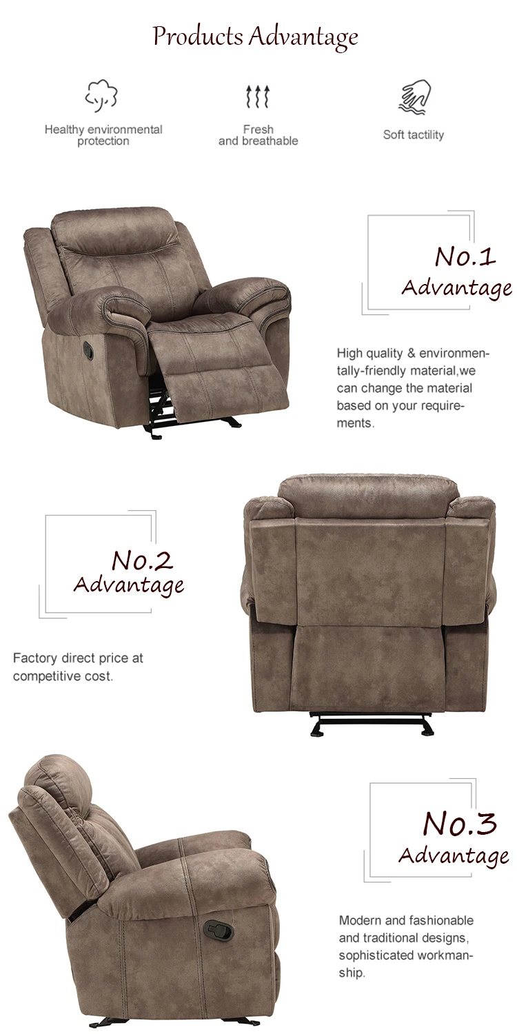 Modern Recliner Chair Functional 7 Seater Recliner Sofa Set