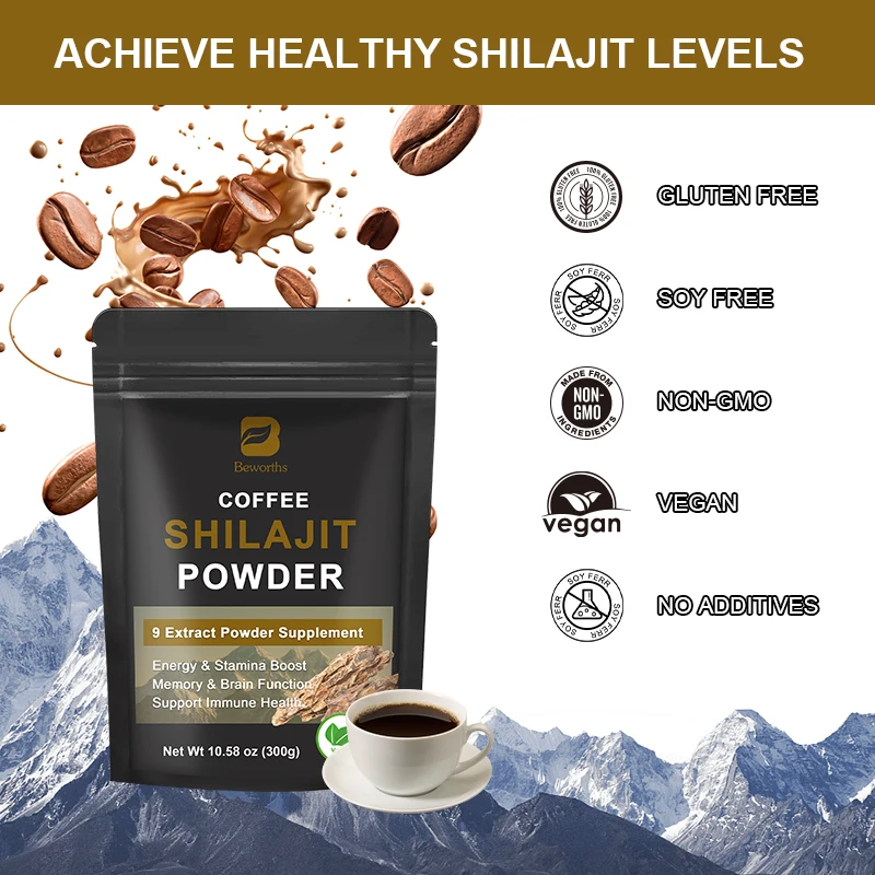 Shilajit Extract with 9 Natural Ingredients Blended Shilajit Instant Coffee Powder 200g