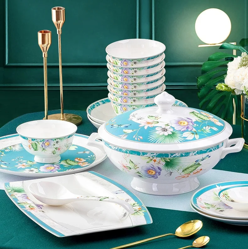 Wholesale New Designs 60 PCS Plate Bowl Dinnerware Fine Bone China