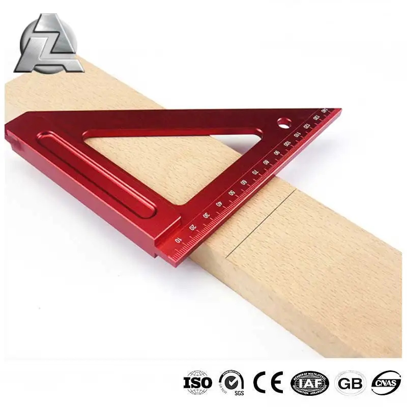 Анодированный алюминий деревообрабатывающие маркировочные инструменты ручной работы точный измеритель плотника треугольная линейка для столярных