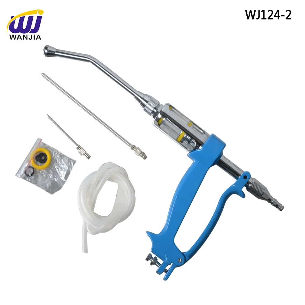 WANJIA 50ml Veterinary Automatic Vaccine Syringe Metal Drenching Gun for Pig Goat Cow Cattle Sheep and Livestock Farming