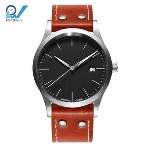 Japan Miyota Automatic Movement Stainless Steel Back Leather Band Water Resistant Rubber/Silicone Men's Luxury Watch