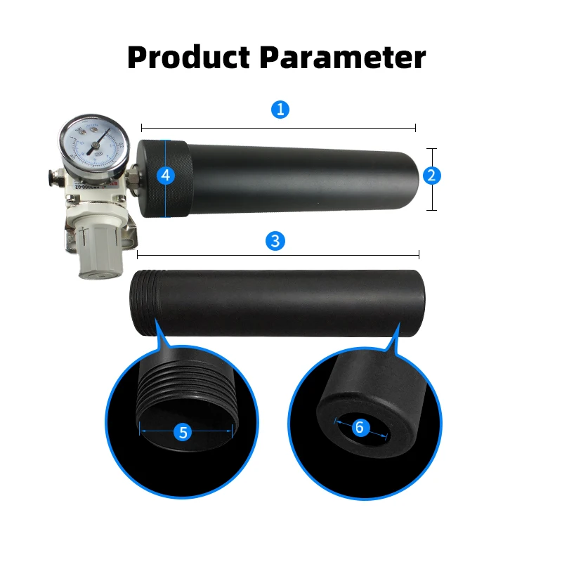 Pneumatic Syringe 330ml Pressure Gauge Silicone Sleeve Barrel Glue
