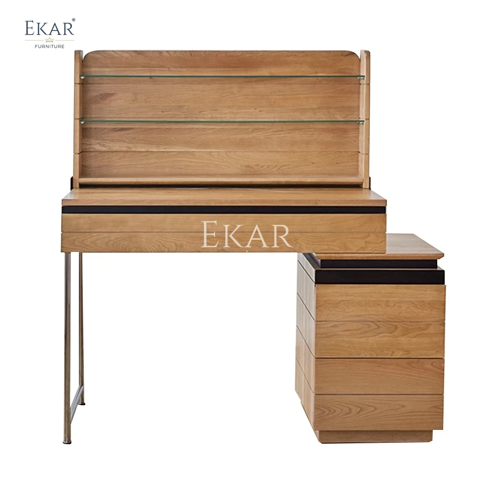 New Design Ekar Modern Cherry Wood Bedroom Dressing Table