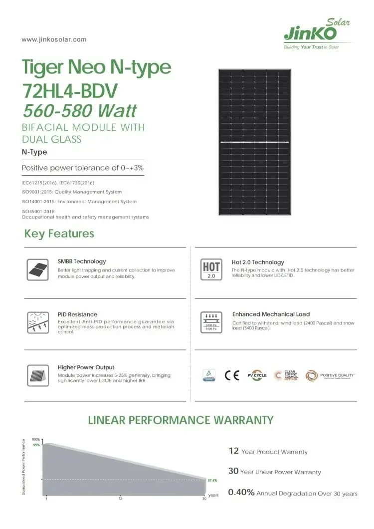 Jinko Bifacial Mono Solar Panel