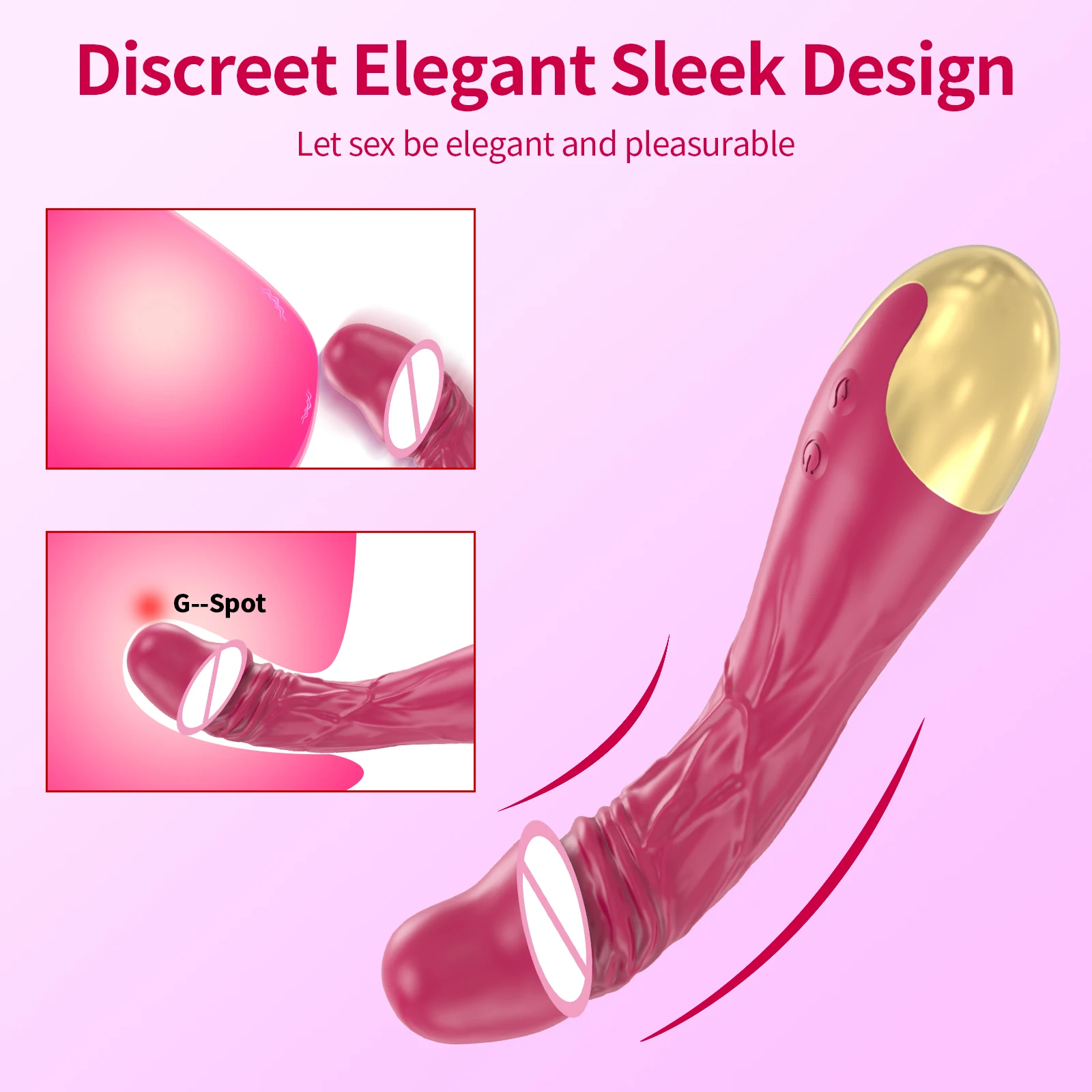 G-Punkt Leiser Vibrator Realistischer Dildo fr Frauen mit 10 Vibrationen,  Klitoris-Nippel-Vagina-Massagegert aus Flssigsilikon Wasserdicht