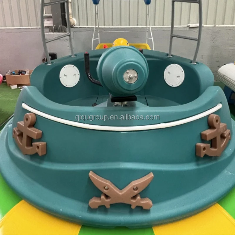 QIQU 2 Adults + 1 Child with Music, Lights & Water Guns PE-PVC Design Aqua Water Inflatable Electric Water Bumper Boat