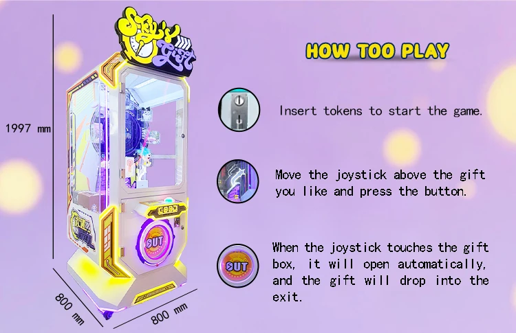 Funpark New Arrivals Ferris Wheel Arcade Claw Machine English Coin Operated Metal Gift Game Toy Vending Amusement Park manufacture