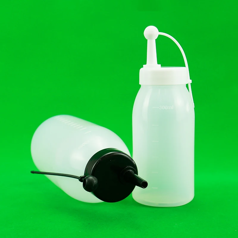 pp wide mouth plastic squeeze bottles caps ketchup salad sauce milk soda tea custom logo-31