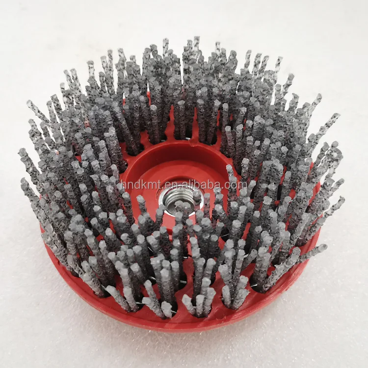 4 Inch Stone Polishing Brush – M14 Thread, Grit 320, Nylon Silicon Carbide For Granite & Marble Antiquing