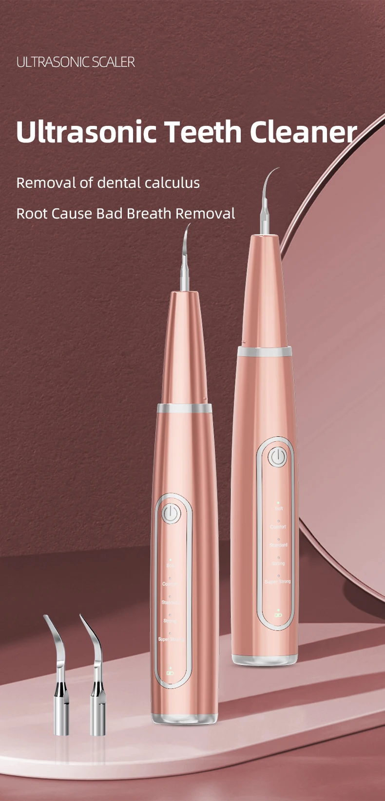 Oral Tooth Whitening Portable Teeth Stain Scaler Plaque Tartar Calculus