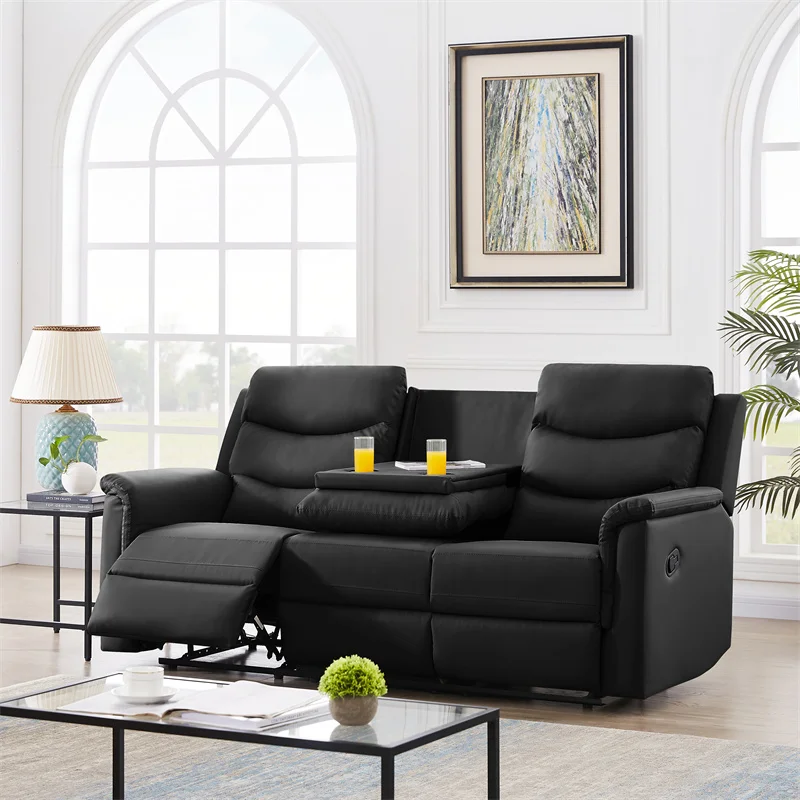 Luxury Recliner Sofa Set Sectional Sofa With Drink Holder Modular