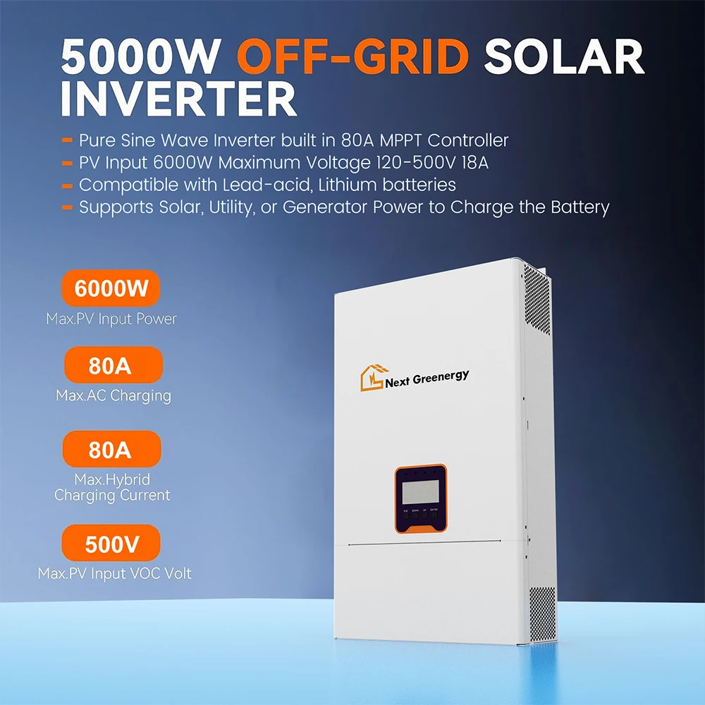 5kw 10kw 15kw 20kw 25kw 30kw On Off Grid Hybrid Inverter Pure Sine Wave With Mppt Solar System 1593