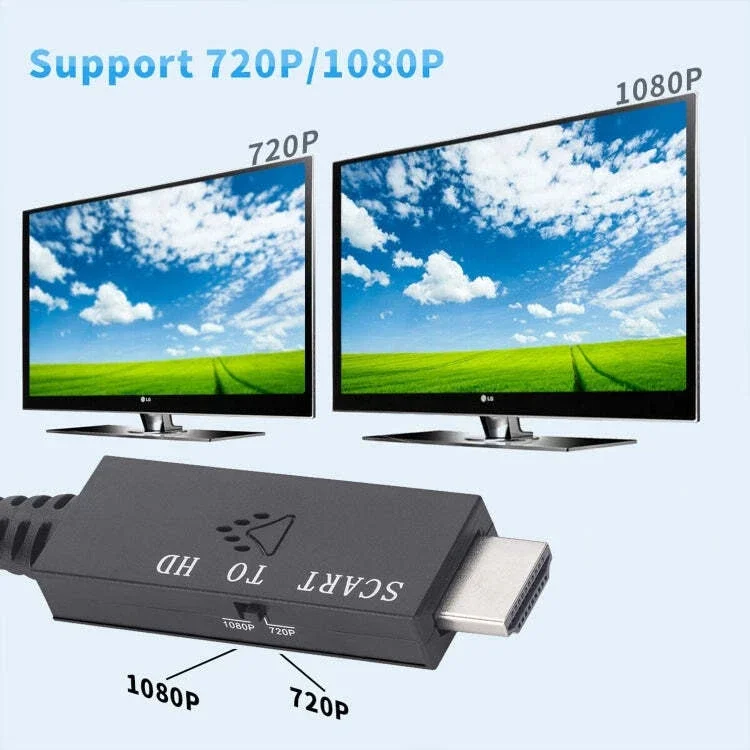 1080P 60Hz 720P 60Hz HD Video Converter SCART to HD Multimedia Adapter