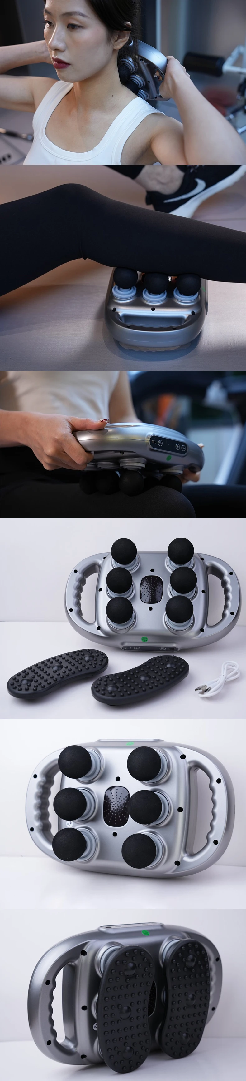 product portable deep tissue therapy device for body heated sports massage gun tool muscle vibration massager pistol for back pain-0