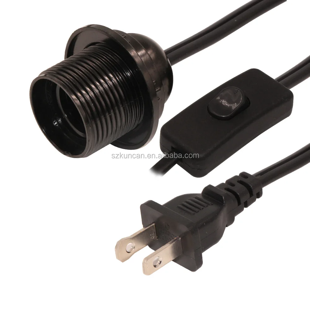 240v Electric Plug Cord Inline Socket Clip E14 E22 E27 E26 Us Power Switch Himalayan Salt Lamp Cable