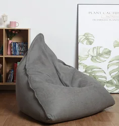 classic Amazon hot selling simple style triangle removable covers beanbag chair
