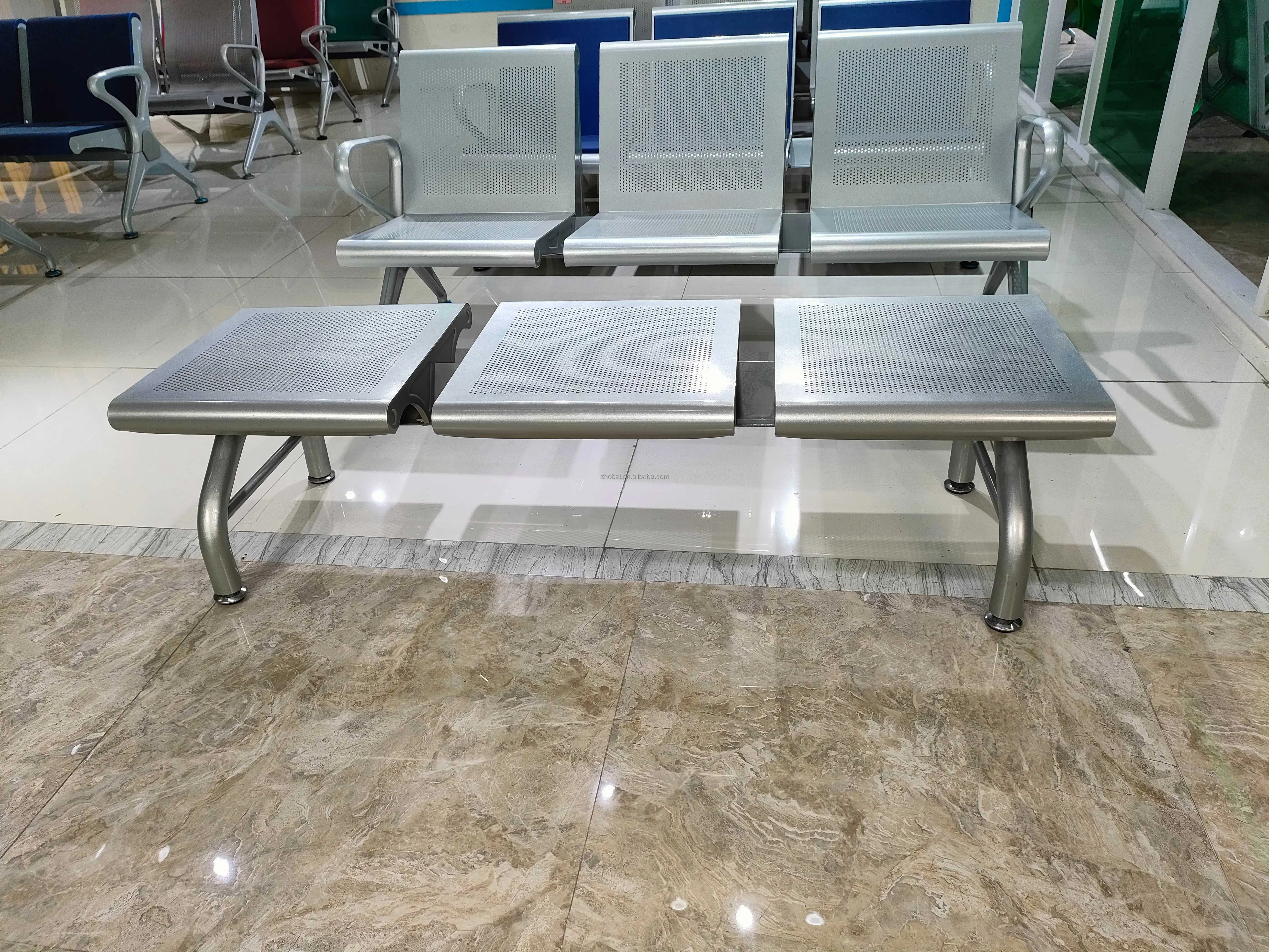 Customized High Quality Modern Design 3-Seater Stainless Steel Infusion Chair 5-Year Warranty for School Clinic Dental Hospital 3