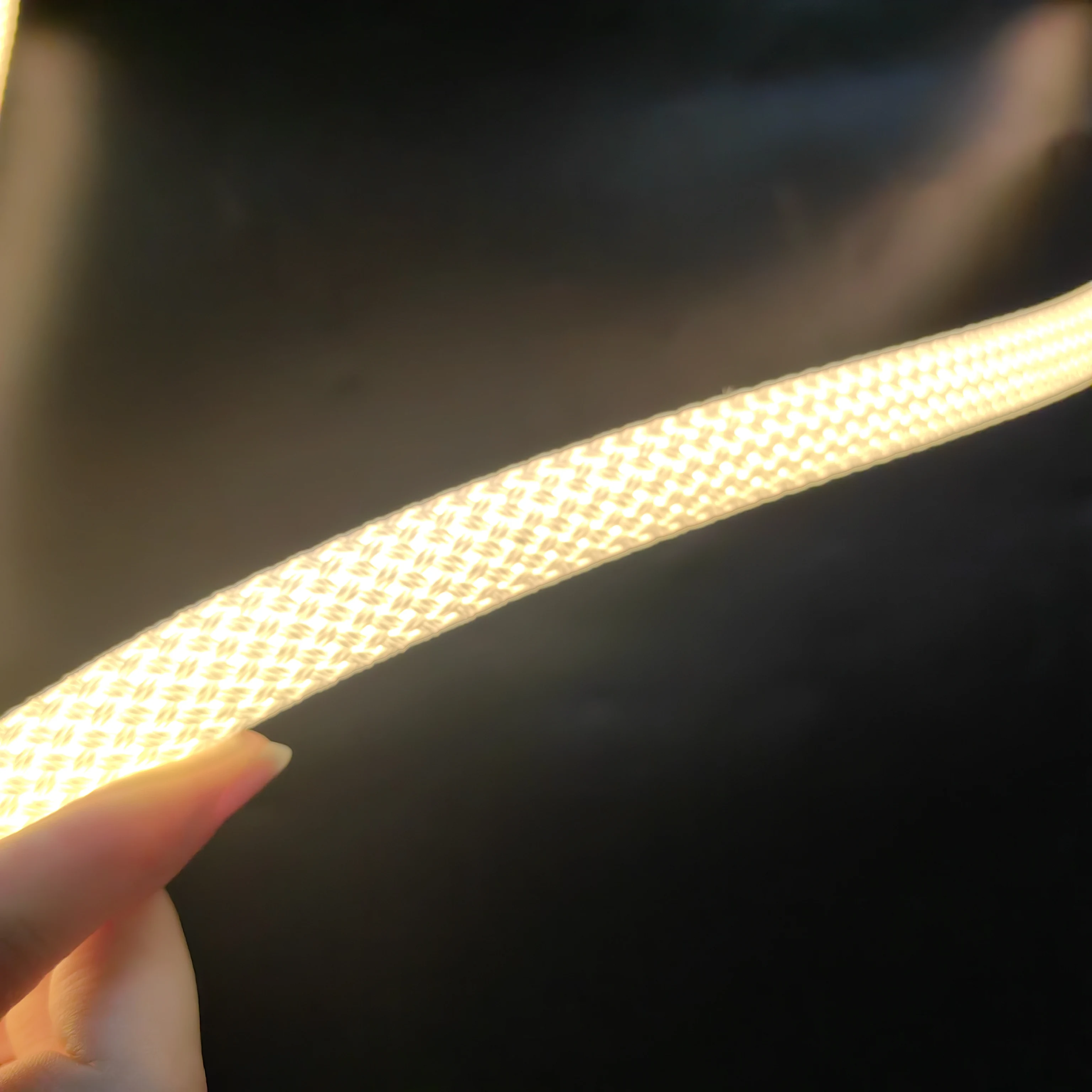 NEW Magnetic Track 360Degree Round Woven Sleeve Neon Rope Light for Indoor  Decoration Ceiling Lighting, image size:3072x3072