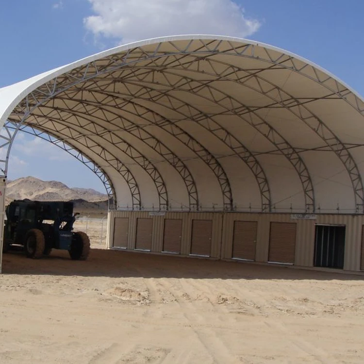 8040 Large High Quality PVC Industrial Shipping Container Dome Shelter Shed Container Canopy Shelter