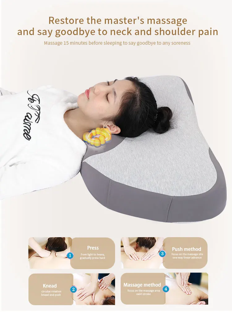 Vibration Multifunction Electric Neck Cushion Pillow Soft Back Massage
