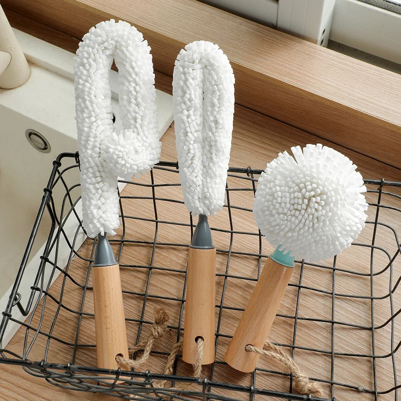 glassware cleaning brush kit decanter long