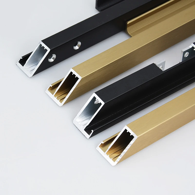 Royen Minimalist Frosted Aluminium Profile Frame Glass Door for Kitchen Cabinet Window Aluminum Frame With Hinges