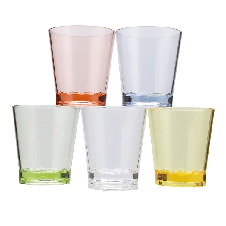 Acrylic Cup Customizable Family Drinkware Fall-Proof Reusable Plastic Acrylic Water Cup Clear Design for Juice Beer Tea