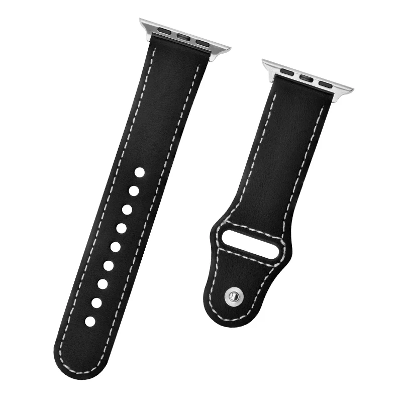 Genuine Leather Watch Strap Leather Smart Watch Bands For Apple Watch