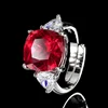 open size Red corundum ring