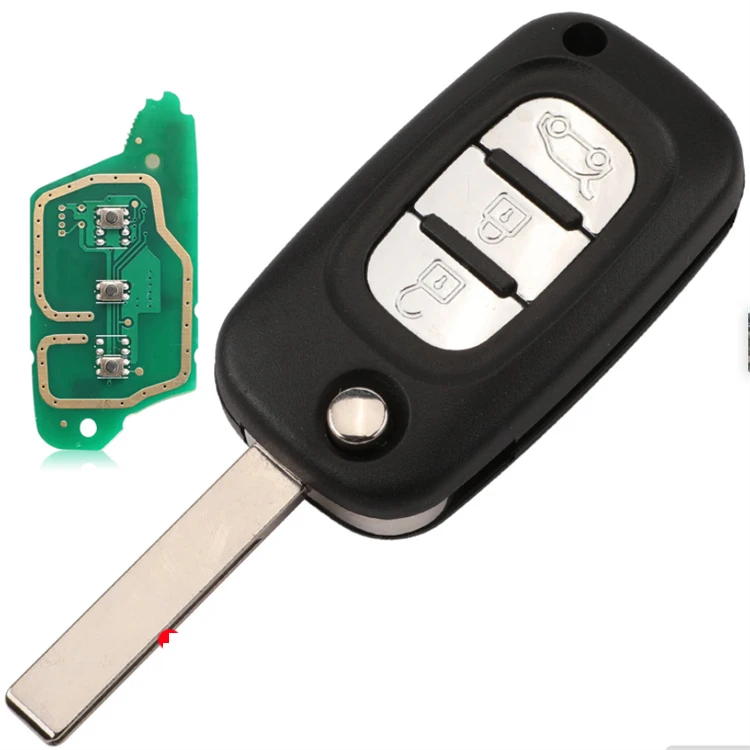 Télécommande Clé Voiture Pour Renault Megane 3, Laguna 3, Scenic - Coque Keyless 433MHz Puce PCF7952A